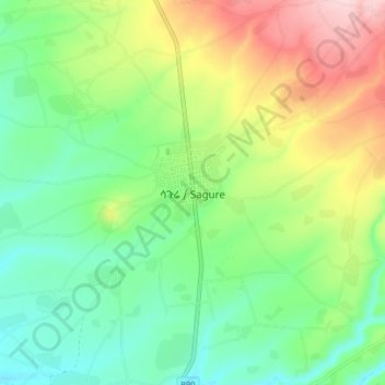 Sagure topographic map, elevation, terrain