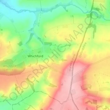 Ascott topographic map, elevation, terrain