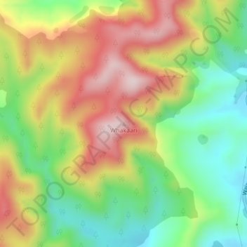 Whakaari topographic map, elevation, terrain