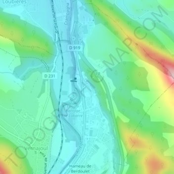 Labarre topographic map, elevation, terrain