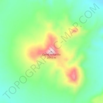 Cerro Amarillo topographic map, elevation, terrain