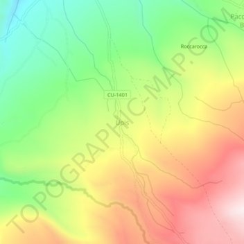 Upis topographic map, elevation, terrain