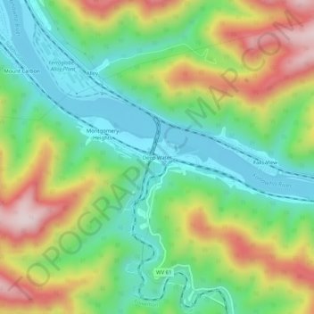 Deep Water topographic map, elevation, terrain