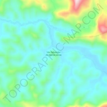 São Sebastião do Monte Verde topographic map, elevation, terrain