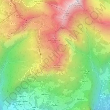 Chalets de Mapellet topographic map, elevation, terrain