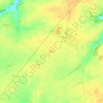 Verrine topographic map, elevation, terrain