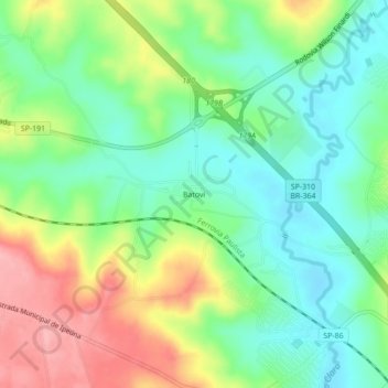 Batovi topographic map, elevation, terrain