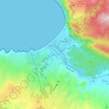 Laguna Verde topographic map, elevation, terrain