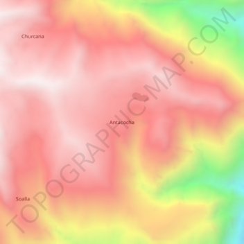 Antacocha topographic map, elevation, terrain