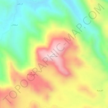 Jabal as Sudah topographic map, elevation, terrain