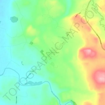 Valle Simpson topographic map, elevation, terrain