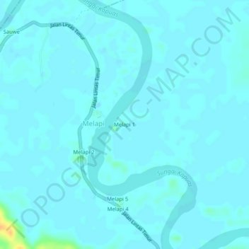 Melapi 1 topographic map, elevation, terrain