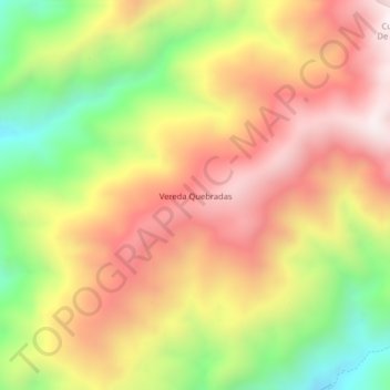 Vereda Quebradas topographic map, elevation, terrain