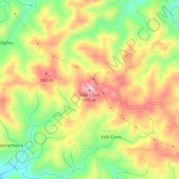 Vale Covo topographic map, elevation, terrain