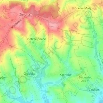 Kolonia topographic map, elevation, terrain