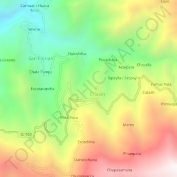 Tantarancha topographic map, elevation, terrain