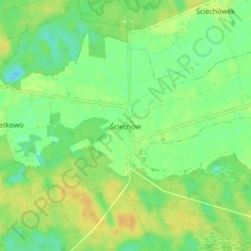 Ściechów topographic map, elevation, terrain