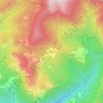 Campaiana topographic map, elevation, terrain