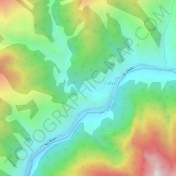 Dawarian topographic map, elevation, terrain