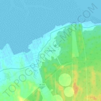 Carrasqueira topographic map, elevation, terrain