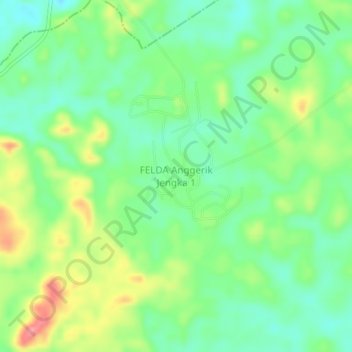 FELDA Anggerik Jengka 1 topographic map, elevation, terrain