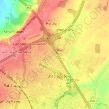 Branson Court topographic map, elevation, terrain