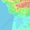 Agadir topographic map, elevation, terrain