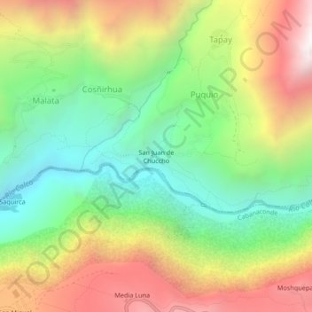 San Juan de Chuccho topographic map, elevation, terrain