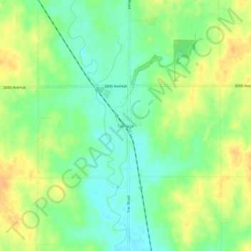 Talmage topographic map, elevation, terrain