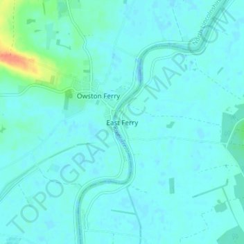 East Ferry topographic map, elevation, terrain