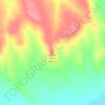 Rocky Peak topographic map, elevation, terrain