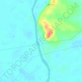 White Cliffs Public Use Area topographic map, elevation, terrain