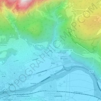 Sagl topographic map, elevation, terrain