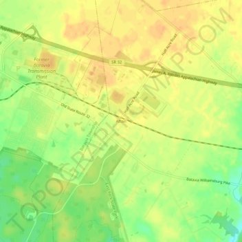 Afton topographic map, elevation, terrain