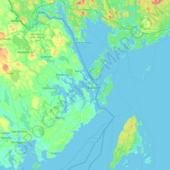 Goose Island topographic map, elevation, terrain