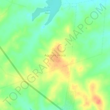 Agrovila Arisco topographic map, elevation, terrain