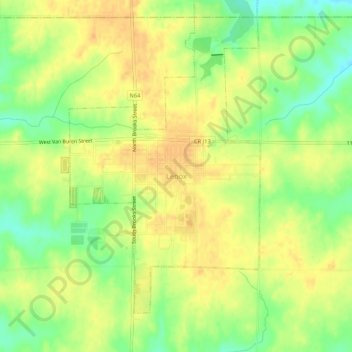 Lenox topographic map, elevation, terrain