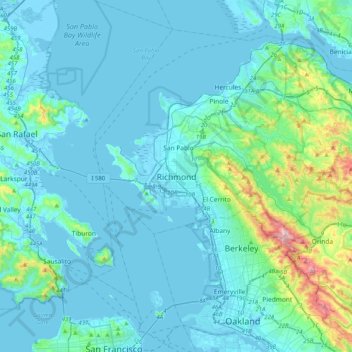 Richmond topographic map, elevation, terrain