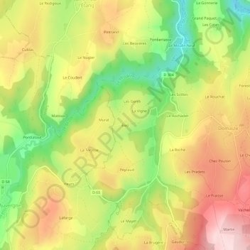 Biez topographic map, elevation, terrain