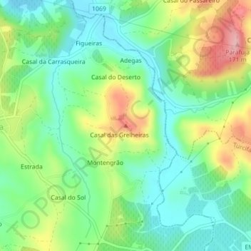 Charnais topographic map, elevation, terrain