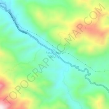 Pasar Muara Sipongi topographic map, elevation, terrain