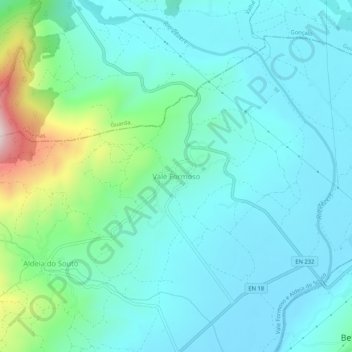 Vale Formoso topographic map, elevation, terrain