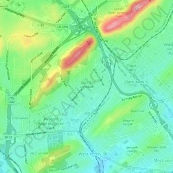 Lonsdale topographic map, elevation, terrain
