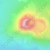Telica volcano topographic map, elevation, terrain