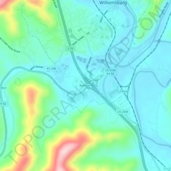 Balltown topographic map, elevation, terrain