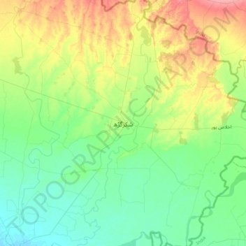 Shakar Garh topographic map, elevation, terrain