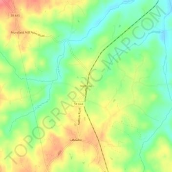 Nathalie topographic map, elevation, terrain