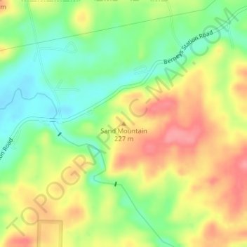 Sand Mountain topographic map, elevation, terrain