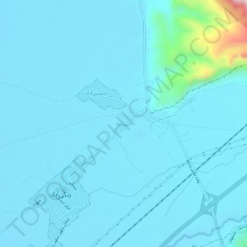امیدیه topographic map, elevation, terrain