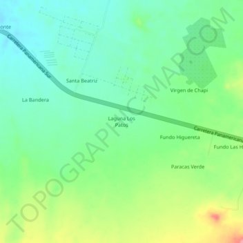 Laguna Los Patos topographic map, elevation, terrain